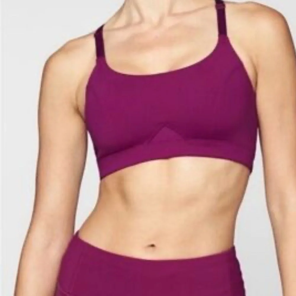 Athleta All In Bra Sculptek Fuchsia Pink SZ XL Medium Support